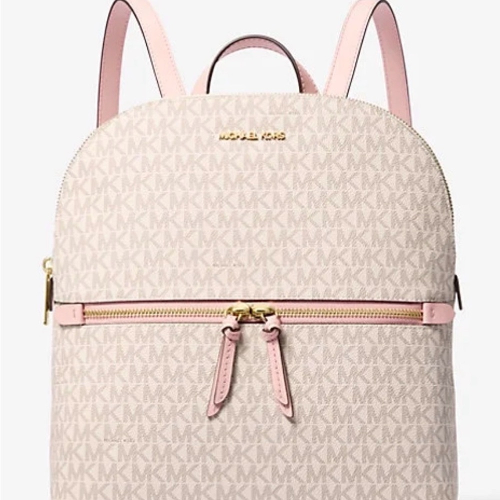 Michael Kors Medium Dallas Signature Logo Backpack - Picture 1 of 10